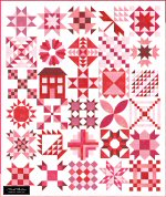 Stitch Pink Sampler by Carrie Nelson through Moda Fabrics