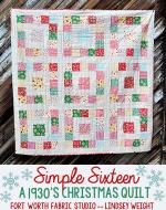 Simple Sixteen Free Quilt Pattern by Lindsey from Fortworth Fabric Studio