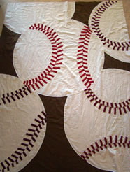 The Baseball Quilt Top Takes Shape