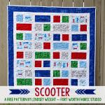 Scooter Free Quilt Pattern by Lindsey Weight from Fortworth Fabric Studio